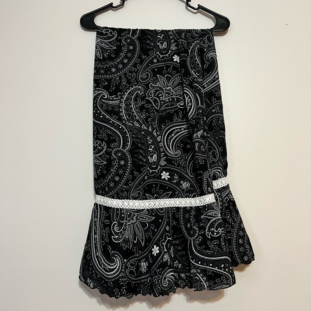 Plus Size Black Paisley Skirt Size 3X